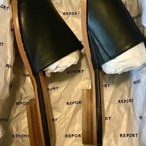 Report Shoes - REPORT Ira Black Women’s Mules NWT